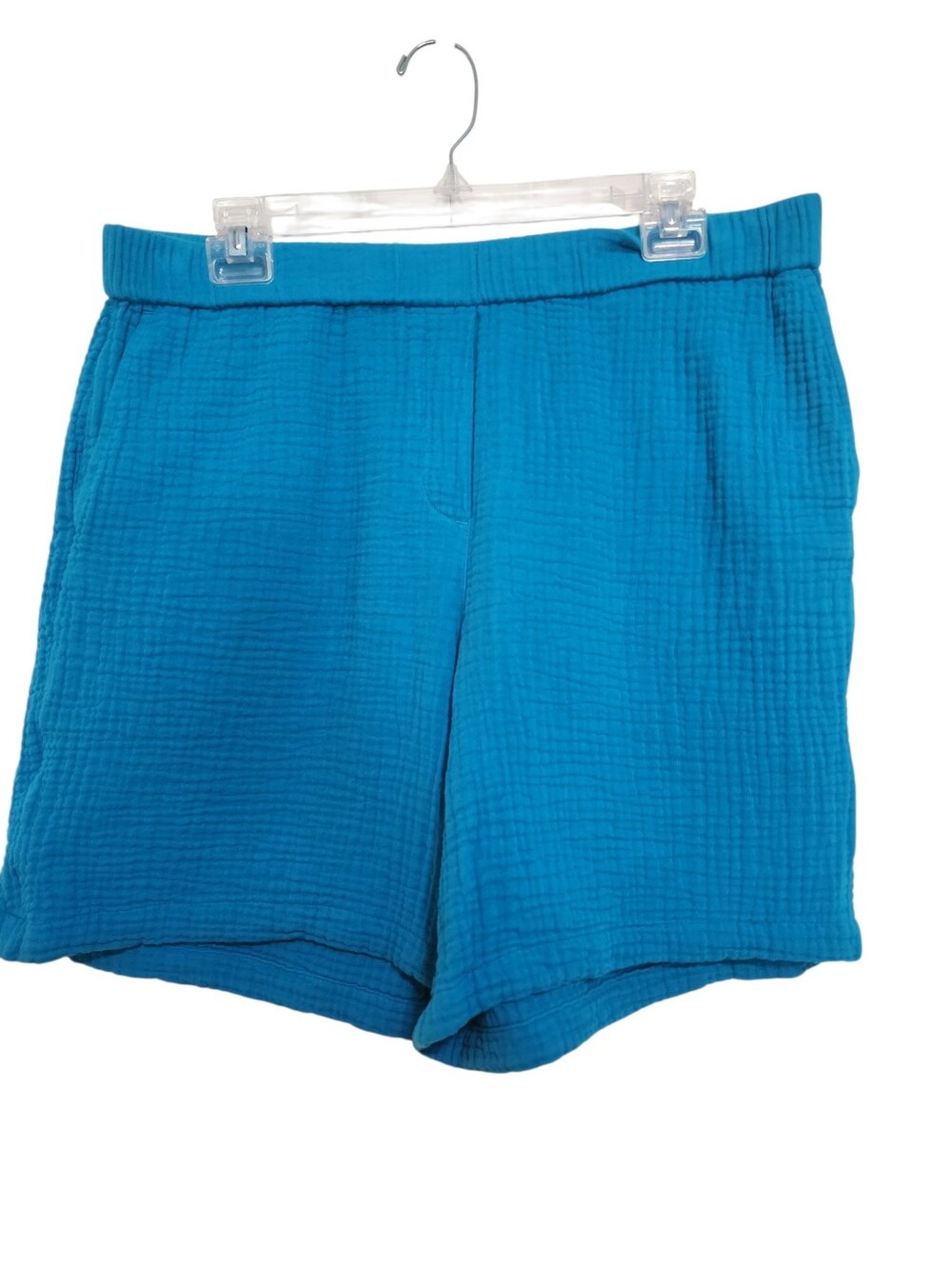 J. Jill Blue Women’s Casual Cotton Pull-On Shorts 2 Pockets SZ Medium